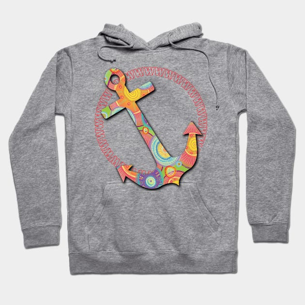 W anchor Hoodie by TeeText